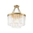 Load image into Gallery viewer, Farmhouze Light-Vintage Luxe 2-Tier Brass Dazzling Crystal Round Ceiling Light-Ceiling Light-15.7 in-
