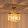 Load image into Gallery viewer, Farmhouze Light-Vintage Luxe 2-Tier Brass Dazzling Crystal Round Ceiling Light-Ceiling Light-15.7 in-
