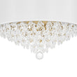 Load image into Gallery viewer, Farmhouze Light-Vintage Luxe Crystal White Fabric Drum Lantern Pendant-Chandelier-17.7 in-

