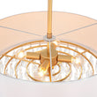 Load image into Gallery viewer, Farmhouze Light-Vintage Luxe Crystal White Fabric Drum Lantern Pendant-Chandelier-17.7 in-
