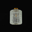 Load image into Gallery viewer, Farmhouze Light-Vintage Luxe Faceted Crystal Tall Cylindrical Cage Ceiling Light-Ceiling Light-Brass-
