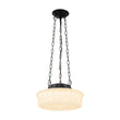 Load image into Gallery viewer, Farmhouze Light - Vintage Rococo Round Embossed Milky Glass Dimmable LED Pendant - Pendant - White Glass - 
