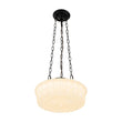 Load image into Gallery viewer, Farmhouze Light - Vintage Rococo Round Embossed Milky Glass Dimmable LED Pendant - Pendant - White Glass - 
