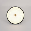 Load image into Gallery viewer, Farmhouze Light-Vintage Round Pleated Dimmable LED Black Semi Flush Mount-Ceiling Light-Black-
