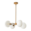 Load image into Gallery viewer, Farmhouze Light-Vintage Scandinavian 4-Light Milky Glass Shade Sputnik Chandelier-Chandelier-26.8 in-
