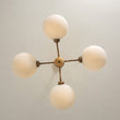 Load image into Gallery viewer, Farmhouze Light-Vintage Scandinavian 4-Light Milky Glass Shade Sputnik Chandelier-Chandelier-26.8 in-
