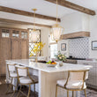 Load image into Gallery viewer, Farmhouze Light-Vintage Single White Fabric Brass Curved Metal Lantern Pendant-Chandelier-Brass-
