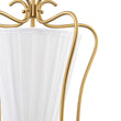 Load image into Gallery viewer, Farmhouze Light-Vintage Single White Fabric Brass Curved Metal Lantern Pendant-Chandelier-Brass-
