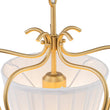 Load image into Gallery viewer, Farmhouze Light-Vintage Single White Fabric Brass Curved Metal Lantern Pendant-Chandelier-Brass-
