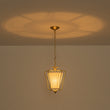 Load image into Gallery viewer, Farmhouze Light-Vintage Single White Fabric Brass Curved Metal Lantern Pendant-Chandelier-Brass-
