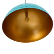 Load image into Gallery viewer, Farmhouze Light - Vitange Luxe Turquoise Patina Iron Oversized Dome Pendant - Chandelier - 23.6 in - 
