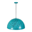 Load image into Gallery viewer, Farmhouze Light - Vitange Luxe Turquoise Patina Iron Oversized Dome Pendant - Chandelier - 23.6 in - 
