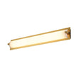 Load image into Gallery viewer, Farmhouze Light - White Glass Dimmable LED Brass Long Linear Vanity Wall Light - Wall Sconce - 26 in - 
