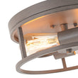 Load image into Gallery viewer, Farmhouze Light - Whitewashed Brown Wood Grain Drum Flush Mount Light - Ceiling Light - 11.8 in - 
