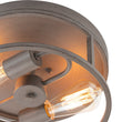 Load image into Gallery viewer, Farmhouze Light - Whitewashed Brown Wood Grain Drum Flush Mount Light - Ceiling Light - 11.8 in - 
