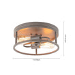 Load image into Gallery viewer, Farmhouze Light - Whitewashed Brown Wood Grain Drum Flush Mount Light - Ceiling Light - 11.8 in - 
