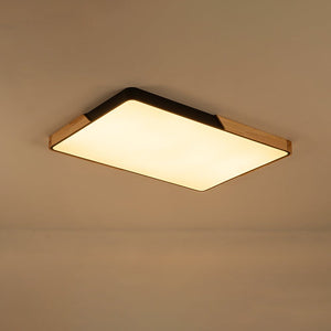 Farmhouze Light - Wood Rectangle LED Ceiling Light - Ceiling Light - Black (Back - Order) - 