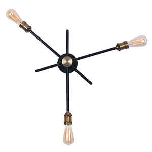 Farmhouse 3-Light Black Wall Sconce