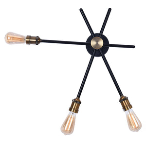 Farmhouse 3-Light Black Wall Sconce
