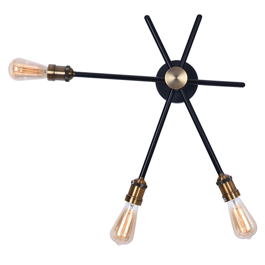 Farmhouse 3-Light Black Wall Sconce