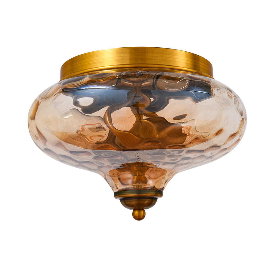 Farmhouse Glass Flush Mount Ceiling Light