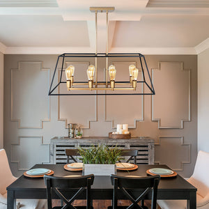 Farmhouse Rectangle Kitchen Island Chandelier