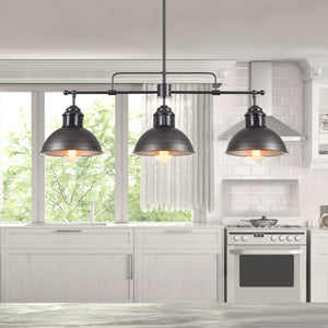 Industrial Kitchen Linear Pot Lid Pendant Light