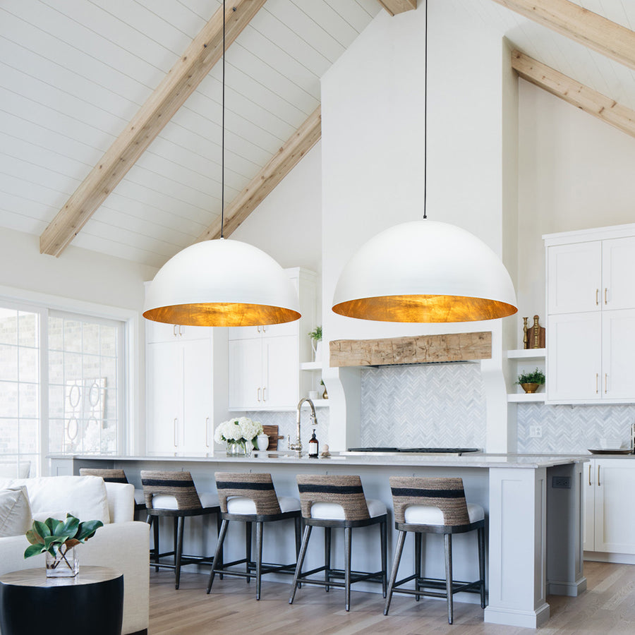 Modern Farmhouse Oversized Dome Pendant