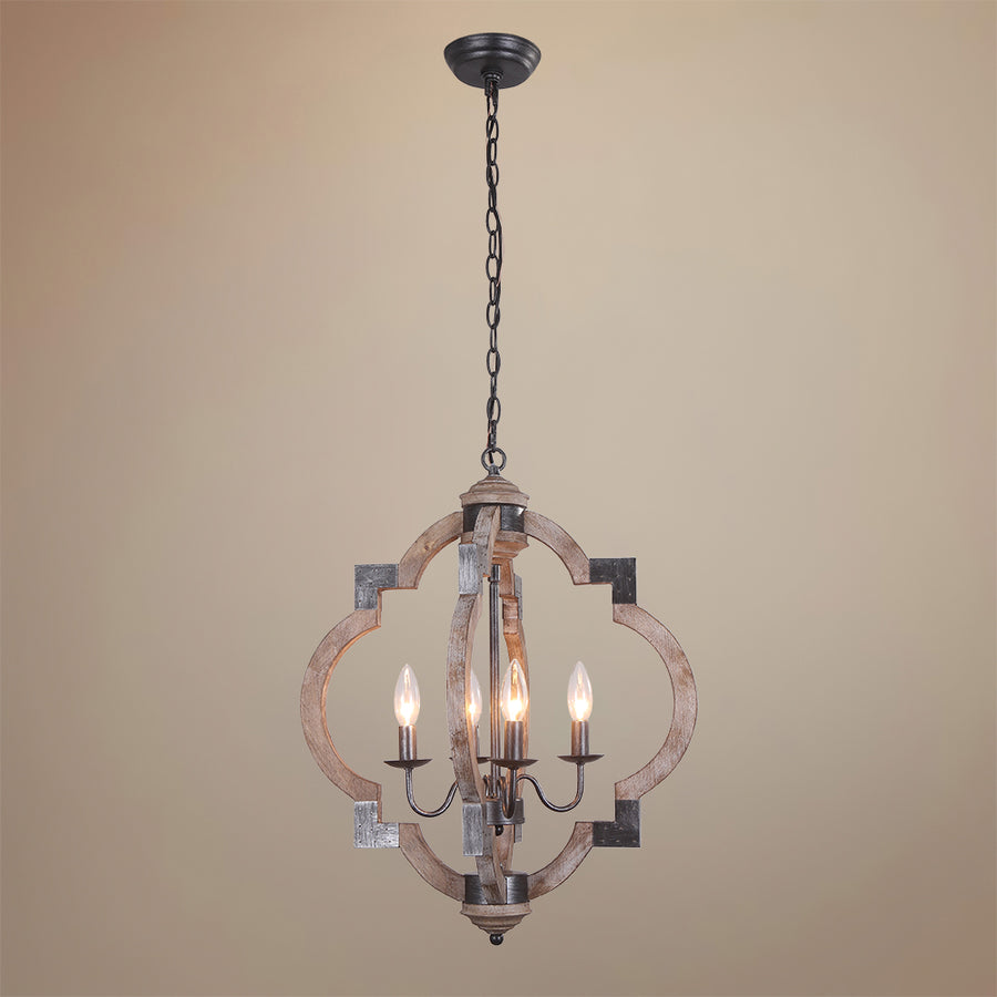 Rustic Geometric Lantern Pendant Light