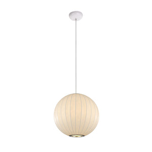 White Fabric Lantern Pendant Light