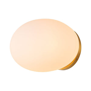 Farmhouze Light-1-Light Aged Brass Simple Oval Globe Wall Light-Wall Sconce-Aged Brass-