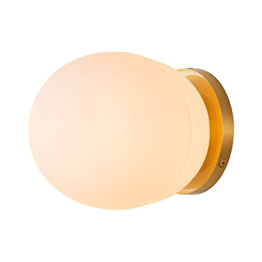 Farmhouze Light-1-Light Aged Brass Simple Oval Globe Wall Light-Wall Sconce-Aged Brass-