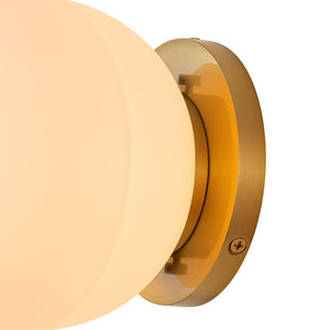 Farmhouze Light-1-Light Aged Brass Simple Oval Globe Wall Light-Wall Sconce-Aged Brass-