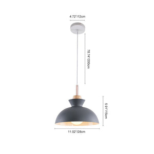 Farmhouze Light-1-Light Nordic Kitchen Metal Dome Pendant Light-Pendant-Pink-1-Light