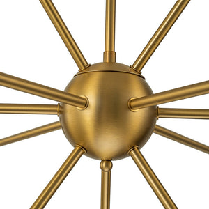 Farmhouze Light-12-Light Mid-century Brass Sphere Sputnik Chandelier-Chandelier-Brass-