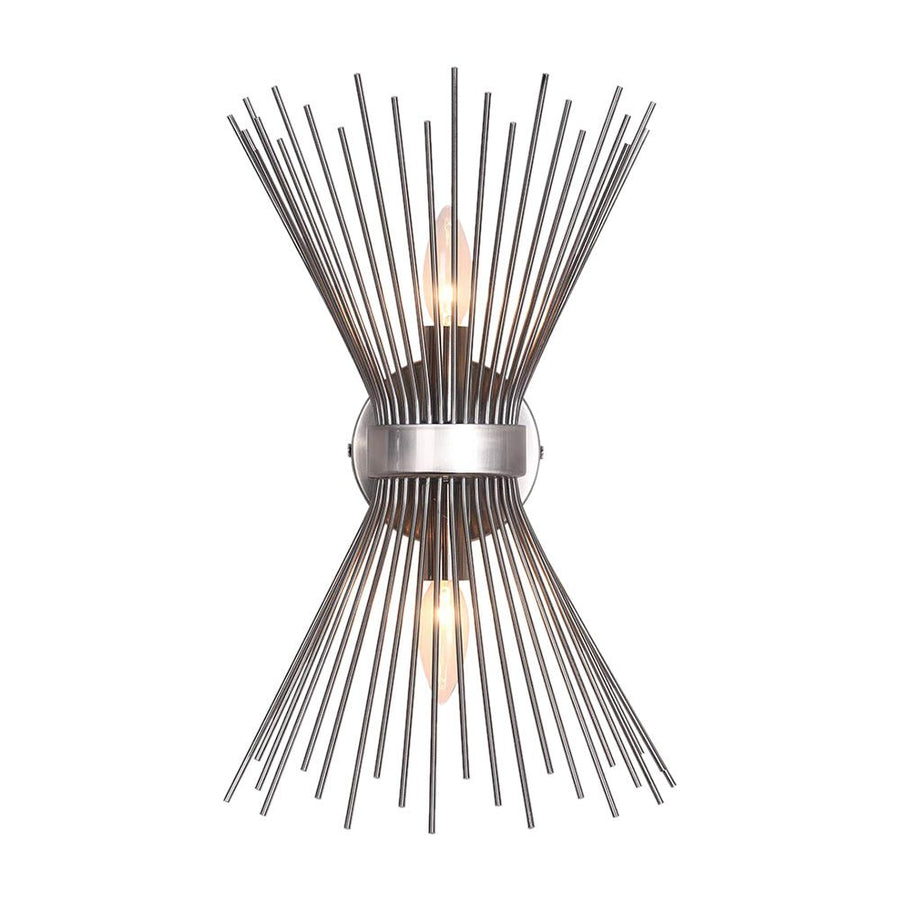 Farmhouze Light-2-Light Sputnik Sunburst Wall Sconce Brass Nickel-Wall Sconce-Brass-