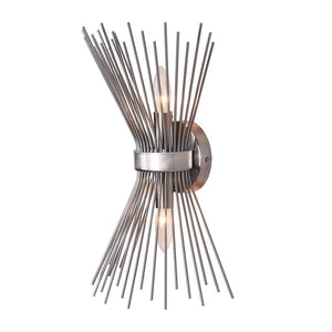 Farmhouze Light-2-Light Sputnik Sunburst Wall Sconce Brass Nickel-Wall Sconce-Brass-