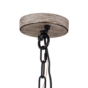 Farmhouze Light-24-Light Vintage Barn Metal Wagon Wheel Chandelier-Chandelier-Black + Wood Grain-