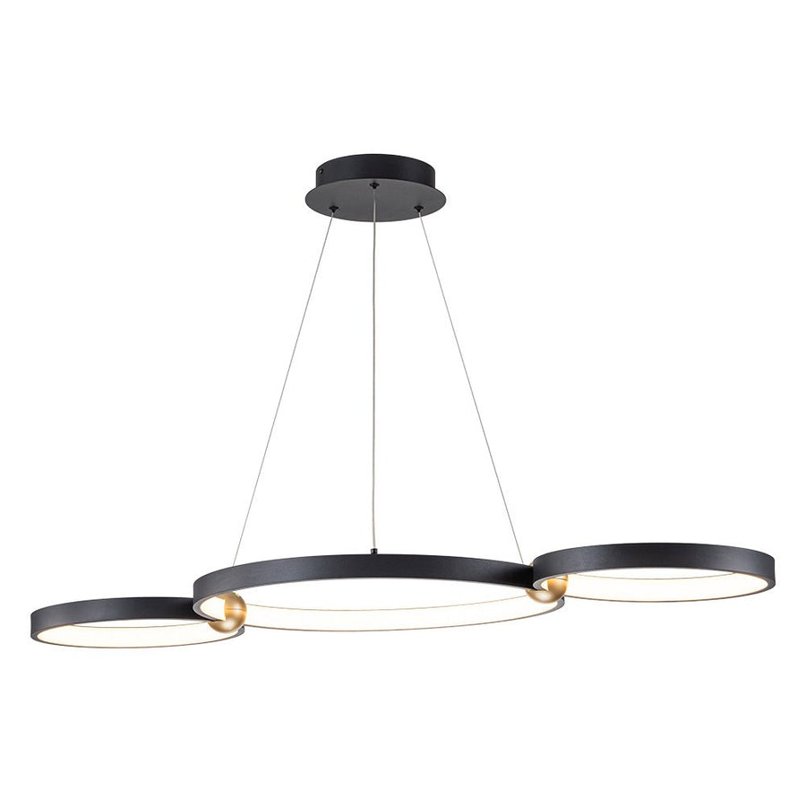 Farmhouze Light-3-Light Circle Dimmable LED Island Pendant Light-Chandelier-Black (Pre-Order)-