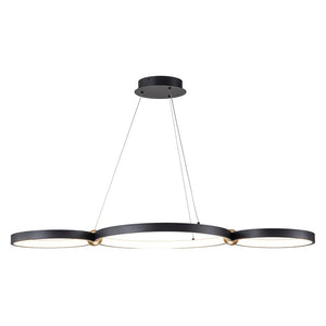 Farmhouze Light-3-Light Circle Dimmable LED Island Pendant Light-Chandelier-Black (Pre-Order)-