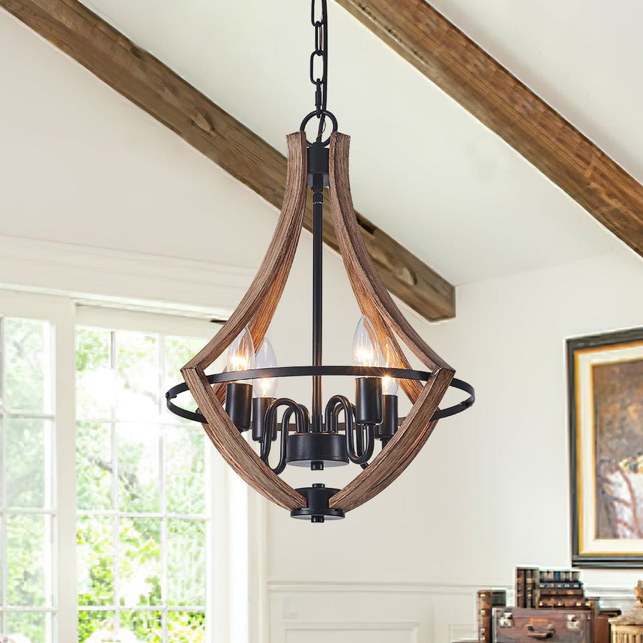 Farmhouze Light-4-Light Candle Style Empire Chandelier-Chandelier--