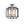 Load image into Gallery viewer, Farmhouze Light-4-Light Farmhouse Metal Square Cage Semi Flush Mount-Ceiling Light--
