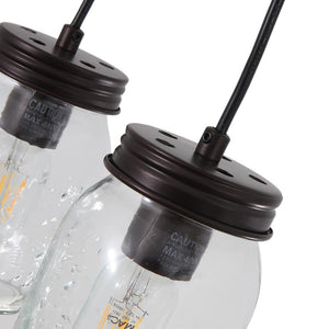 Farmhouze Light-5-Light Mason Jar Pendant Light-Pendant--