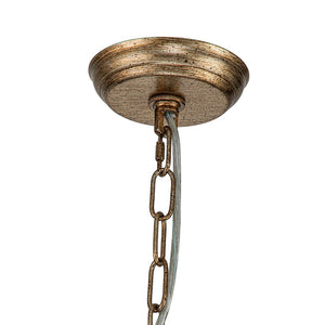 Farmhouze Light-6-Light Crystal Bead Vintage Metal Empire Candle Chandelier-Chandelier-6-Light-