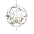 Load image into Gallery viewer, Farmhouze Light-8-Light Rustic Vintage Crystal Metal Orb Chandelier-Chandelier-Nickel-

