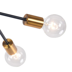 Farmhouze Light-8-Light Semi Flush Sputnik Light-Ceiling Light-Black-