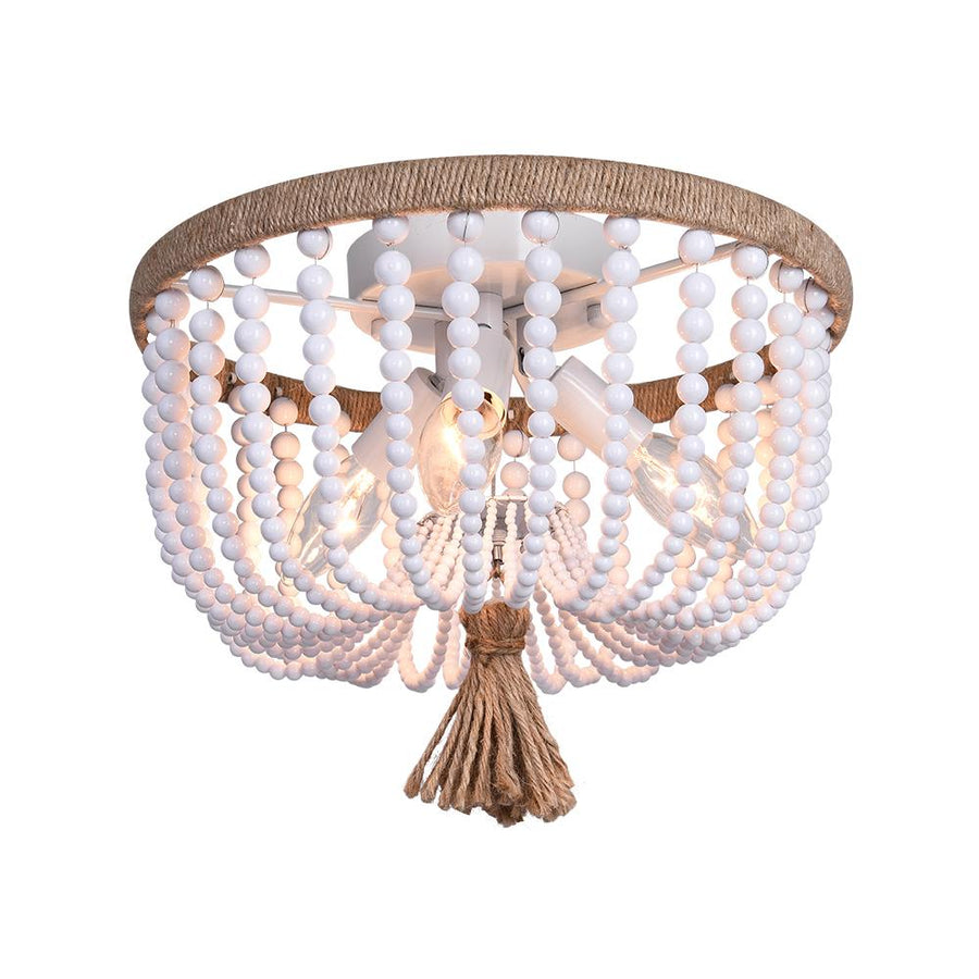 Farmhouze Light-Bohemian Bowl Bead Flush Mount-Ceiling Light--