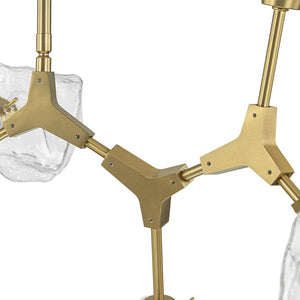 Farmhouze Light-Brushed Brass 8-Light Glass Ice Branching Chandelier-Chandelier-8-Light-Brass (Pre-Order)