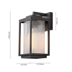 Farmhouze Light-Contemporary 1-Light Glass Lantern Outdoor Wall Sconce-Wall Sconce-2 Packs-