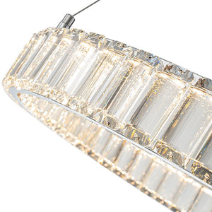 Farmhouze Light-Contemporary Dimmable LED Crystal Ring Pendant-Chandelier-Chrome-